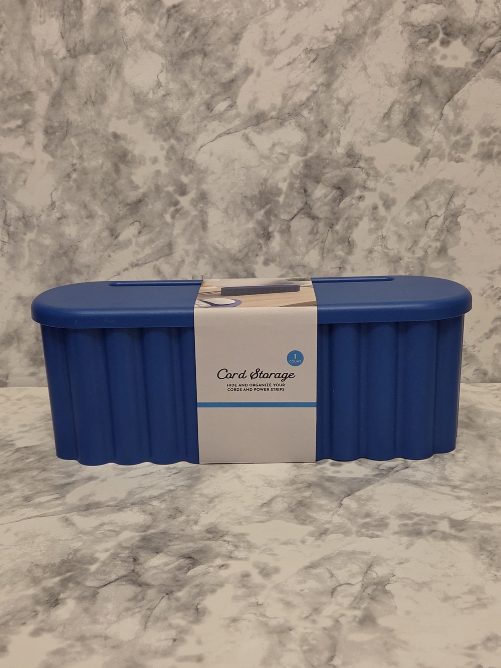 Desktop Storage Blue Cord Storage